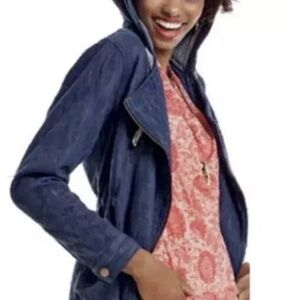 CAbi Anorak Indigo Hooded Denim Jacket